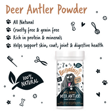 Load image into Gallery viewer, Bugalugs 100% Natural Deer Antler Supplement Powder for Dogs (70g)