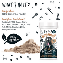 Load image into Gallery viewer, Bugalugs 100% Natural Deer Antler Supplement Powder for Dogs (70g)