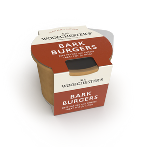 Sir Woofchester’s Bark Burgers Treat Pot