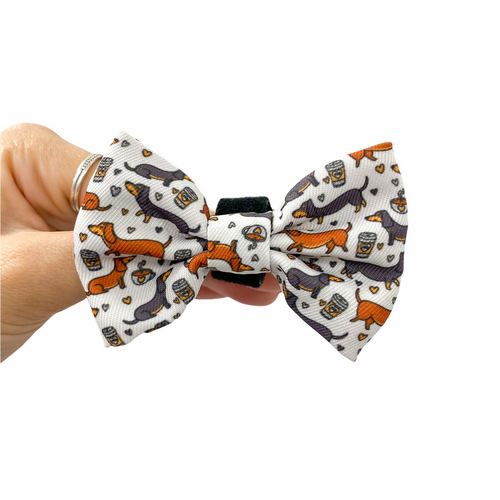 Dachshund Bow Tie- Coffee Beans & Little Weens